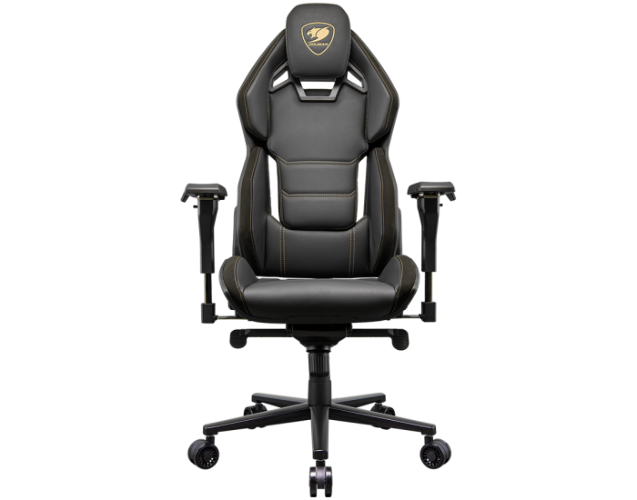 COUGAR Chair Hotrod Royal, Hyper-Dura leatherette, Micro suede-like texture, 150º Reclining, Piston Lift Height Adjustment, RocX, 4D Adjustable Armrest,Plus-Size Wheels, Class 4 Gas Lift Cylinder,