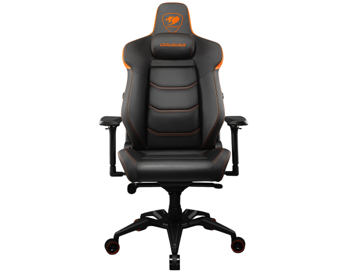 COUGAR Armor EVO, Gaming Chair, Integrated 4-way lumbar support, Magnetic neck pillow memory foam, Breathable PVC leather, Full steel frame for sturdy support, 4D adjustable armrest, 5-star base and extra-size wheels, Support up to 160kg