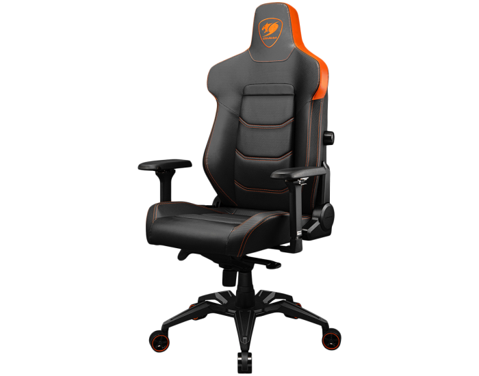 COUGAR Armor EVO, Gaming Chair, Integrated 4-way lumbar support, Magnetic neck pillow memory foam, Breathable PVC leather, Full steel frame for sturdy support, 4D adjustable armrest, 5-star base and extra-size wheels, Support up to 160kg