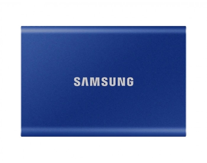 Твърд диск Samsung Portable SSD T7 1TB, USB 3.2, Read 1050 MB/s Write 1000 MB/s, Indigo Blue