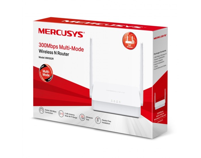 Рутер безжичен многорежимен Mercusys MW302R 300Mbps