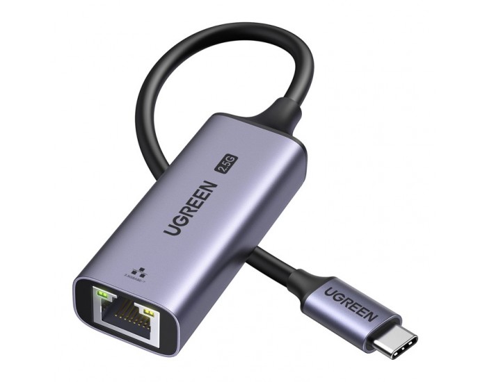 Адаптер Ugreen CM648 USB Type C към RJ45 2.5G 25052 - сив