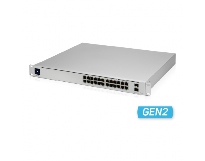 24-портов гигабитен комутатор Ubiquiti UniFi Switch USW-Pro-24-POE Pro 24 PoE Gen2 400W