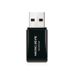 Безжичен мини USB адаптер Mercusys MW300UM N300 - Рутери и Суичове