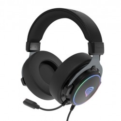 Слушалки Genesis Headset Neon 764 with microphone, RGB illumination, USB, Black - Офис