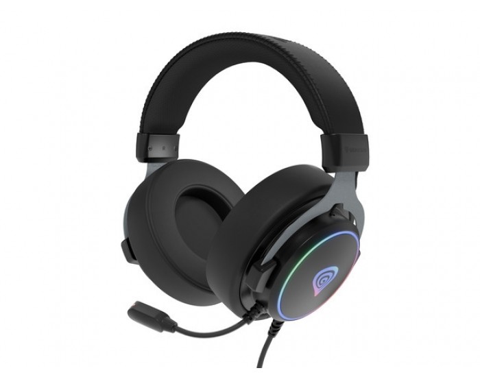 Слушалки Genesis Headset Neon 764 with microphone, RGB illumination, USB, Black