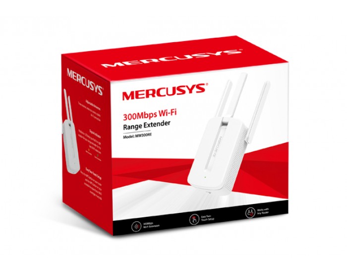 Удължител на обхват Mercusys MW300RE 300 Mbps Wi-Fi