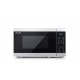 Микровълнова печка Sharp YC-MG02E-S, Fully Digital, Built-in microwave grill, Grill Power: 1000W, Cavity Material -steel, 20l, 800 W, LED Display Blue, Timer & Clock function, Child lock, Silver/Black door, Defrost, Cabinet Colour: Silver