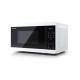 Микровълнова печка Sharp YC-MS02E-W, Fully Digital, Cavity Material -steel, 20l, 800 W, LED Display Blue, Timer & Clock function, Child lock, Silver/Black door, Defrost, Cabinet Colour: White