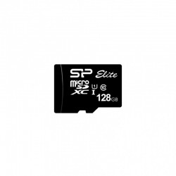 SILICON POWER memory card Micro SDXC 128GB Class 10 Elite UHS-1 +Adapter - USB Хъбове, Четци и Флашки