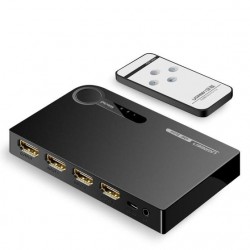 Двупосочен HDMI превключвател Ugreen 40234 - 3x HDMI 3D 4K 7.5Gbps 36bit  на канал - черен - USB Хъбове, Четци и Флашки