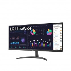 Монитор LG 34WQ500-B, 34" UltraWide AG, IPS Panel, 5ms, 1ms MBR, 1000:1, 400 cd/m2, 21:9, 2560x1080, 100 Hz, HDR 10, sRGB over 99% , AMD FreeSync, 100Hz, HDMI, Tilt, Height Adjustable, Reader Mode, Headphone Out, Black - Монитори