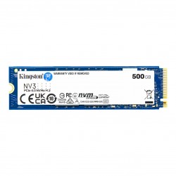 Kingston SSD 500GB NV3 M.2 2280 PCIe 4.0 NVMe SSD , EAN: 740617344806 - Хард дискове, Карти памет, CD и DVD дискове