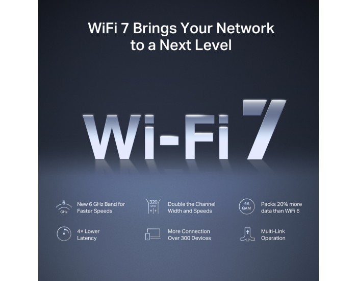 3-лентов Wi-Fi 7 рутер Mercusys MR47BE