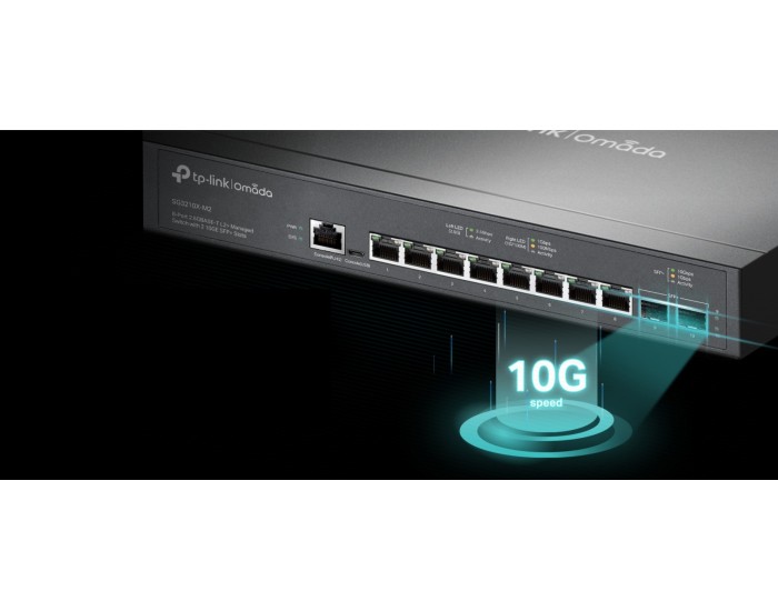 8-портов 2.5 Gbps L2+ управляем комутатор TP-Link Omada SG3210X-M2