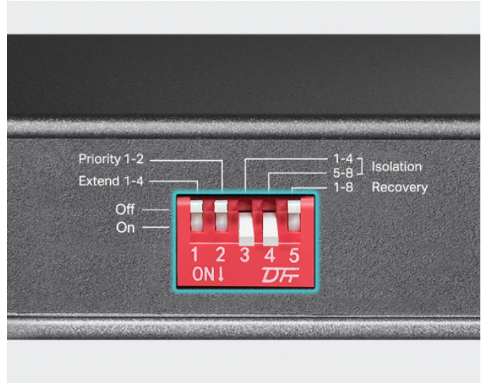 10-портов гигабитен настолен комутатор TP-Link TL-SG1210PP с 6-порта PoE+ и 2-порта PoE++