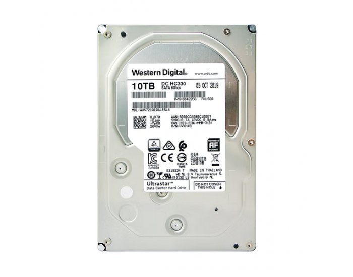 HDD Server WD/HGST ULTRASTAR DC HC330 (3.5’’, 10TB, 256MB, 7200 RPM, SATA 6Gb/s, 512N SE), SKU: 0B42266