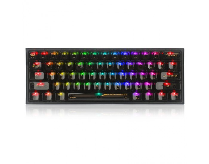 RGB Механична геймърска клавиатура Redragon Fizz K617CTB-RGB с transparent switches