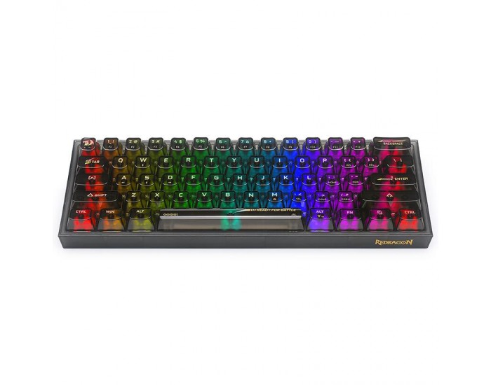 RGB Механична геймърска клавиатура Redragon Fizz K617CTB-RGB с transparent switches