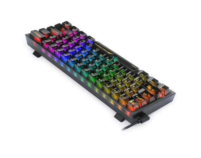 RGB Механична геймърска клавиатура Redragon Fizz K617CTB-RGB с transparent switches