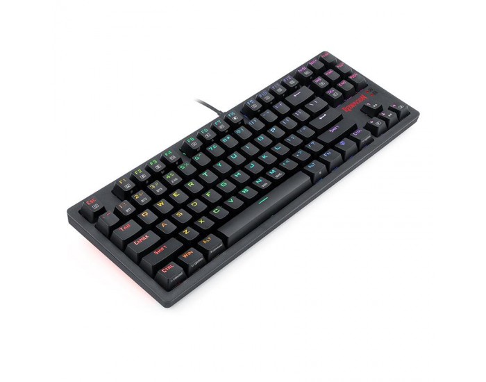 RGB безжична/USB механична геймърска клавиатура Redragon Karma K598P-KBS blue switches