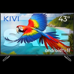 43", UHD, Android TV 11, White, 1920x1080, 60 Hz, AV1, Sound 2x12W, 53 kWh/1000h, Energy G, WiFi5G, BT5.1, 3xHDMI, 2xUSB, 24 months - Офис