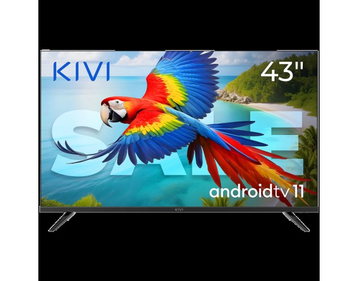 43", UHD, Android TV 11, White, 1920x1080, 60 Hz, AV1, Sound 2x12W, 53 kWh/1000h, Energy G, WiFi5G, BT5.1, 3xHDMI, 2xUSB, 24 months