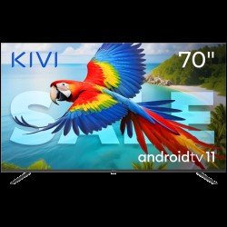 70", UHD, Android TV 11, Black, 60 Hz, AV1, Sound 2x12W, 115 kWh/1000h, Energy F, WiFi5G, BT5.1, 4xHDMI, 2xUSB, Blue Remote, 24 months - Телевизори, Проектори, Дисплеи