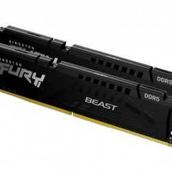 Kingston 64GB 6000MT/s DDR5 CL30 DIMM (Kit of 2) FURY Beast Black XMP, EAN: 740617343380 - Компютърни Компоненти