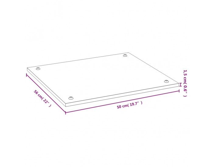 Sonata H Капак за готварска печка 50x56x1,5 см бамбук