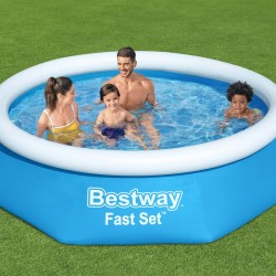 Bestway Fast Set Кръгъл надуваем басейн, 244x66 см, 57265 - Басейни и Спа