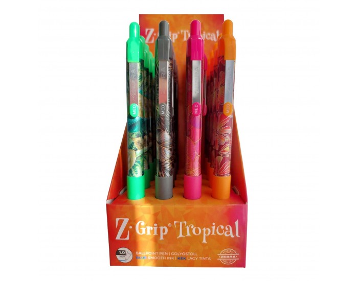 Zebra Химикалка Z-Grip Tropical, 20 броя в дисплей