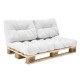 Възглавница седалка за мебели от палети, 120 x 80 x 12 cm Бял, Водонепромокаем материал -