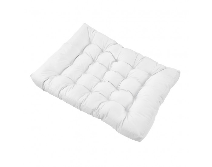 Възглавница седалка за мебели от палети, 120 x 80 x 12 cm Бял, Водонепромокаем материал -