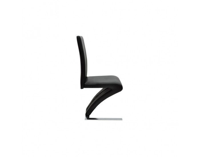 Sonata Трапезни столове, 2 броя, с форма зигзаг, черни -