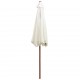 Sonata Чадър за слънце, 270x270 см, дървен прът, кремаво бяло -