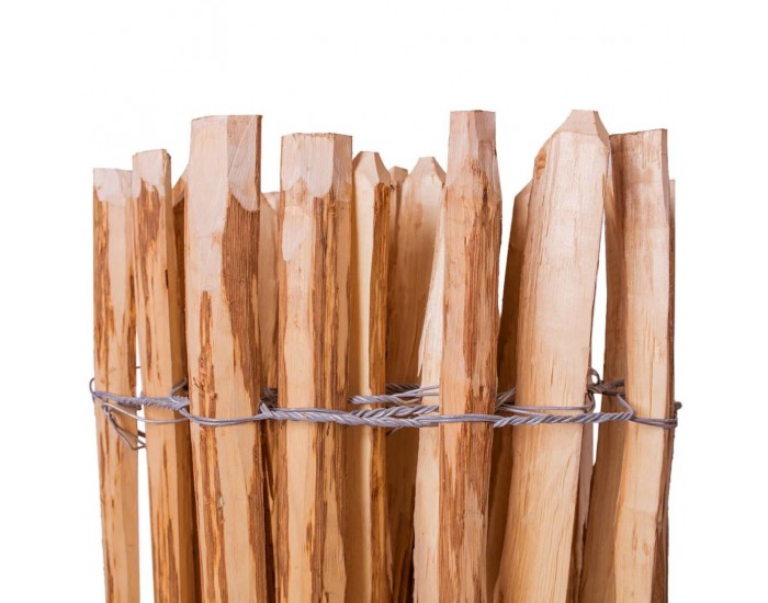 Sonata Дървена ограда с колчета, лешниково дърво, 60x500 см -