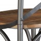 Sonata Бар стол, манго масив, кръстосана стоманена облегалка -