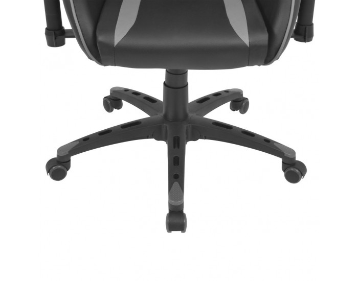 Sonata Офис рейсинг стол, накланящ се, изкуствена кожа, сив -