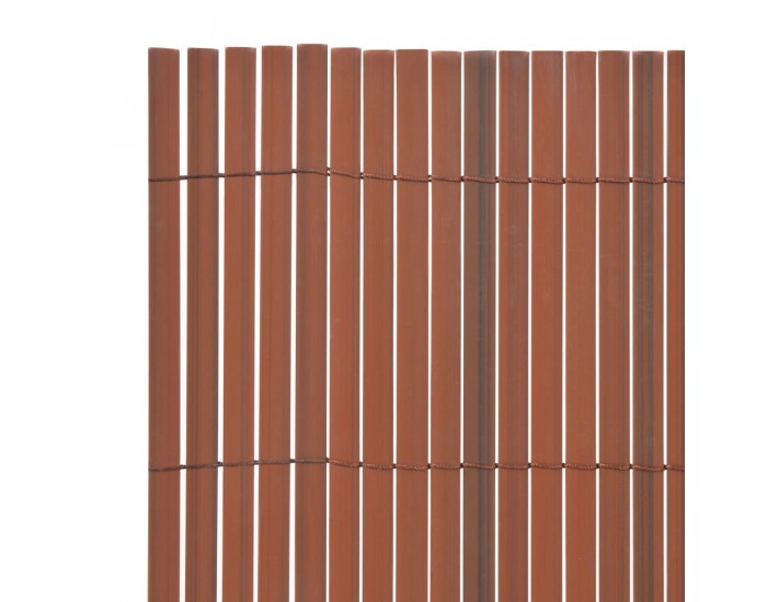 Sonata Двустранна градинска ограда, 90x300 см, кафява -