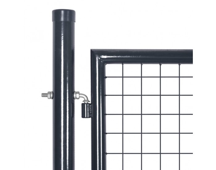 Sonata Мрежеста оградна порта, поцинкована стомана, 289x150 см, сива -