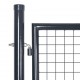 Sonata Мрежеста оградна порта, поцинкована стомана, 289x175 см, сива -
