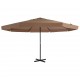 Sonata Градински чадър с алуминиев прът, 500 см, таупе -