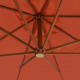 Sonata Градински чадър чупещо рамо и дървен прът 400x300 см теракота -