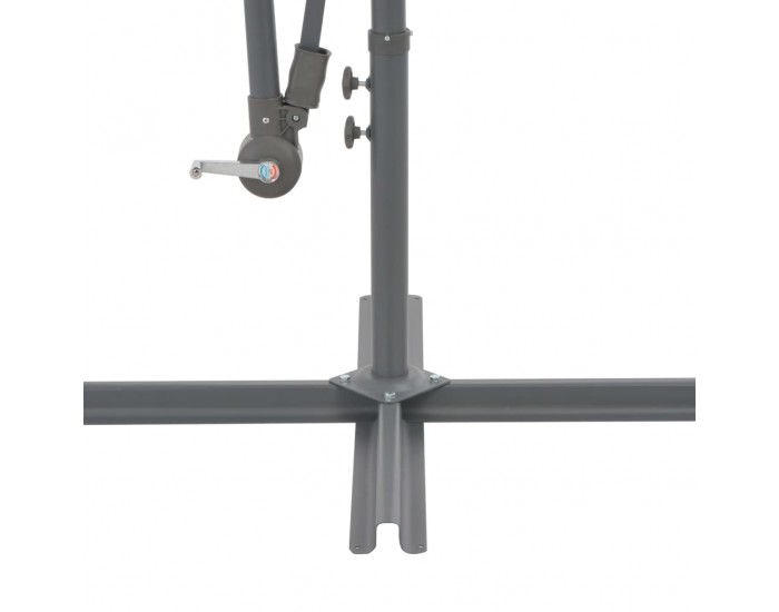 Sonata Градински чадър, чупещо рамо и алуминиев прът, 350 см, антрацит -