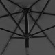 Sonata Градински чадър с LED светлини, стоманен прът, 300 см, антрацит -