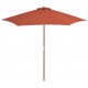 Sonata Градински чадър с дървен прът, 270 см, теракота -