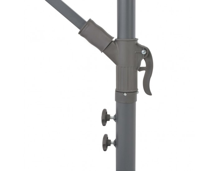 Sonata Градински чадър с LED осветление стоманен прът 300 см антрацит -