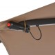 Sonata Градински чадър с LED осветление стоманен прът 300 см таупе -
