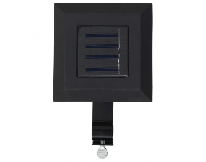 Sonata Градински соларни лампи, 6 бр, LED, квадратни, 12 см, черни -